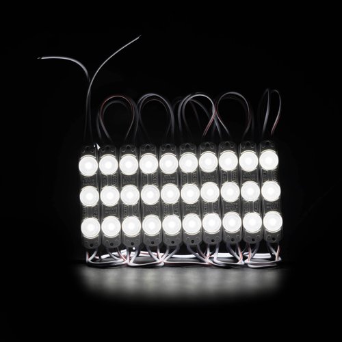 Светодиодный модуль PROLUM Т1, SMD2835, 3LED, 12V, 1.5W, IP66, С линзой, Белый Фото №2