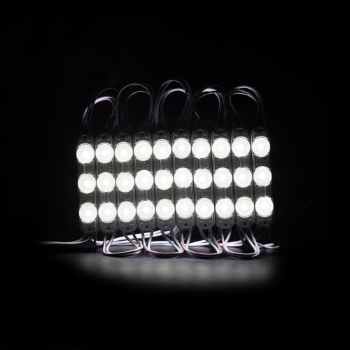 Светодиодный модуль PROLUM T1, SMD2835, 3LED, 12V, 0,72W, IP66, С линзой, Белый Фото №2