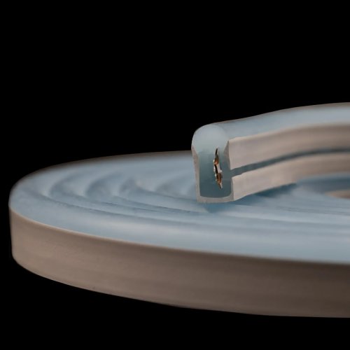 Светодиодный LED гибкий неон 8x16, IP68, 12V, Series "LF", Голубой лед, PRO Фото №4