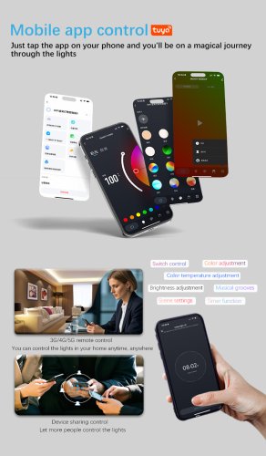 Пульт управління PROLUM 4-Zone; RGB; Wi-Fi; TUYA; TOUCH; Чорний; Series: HomeLink Фото №5