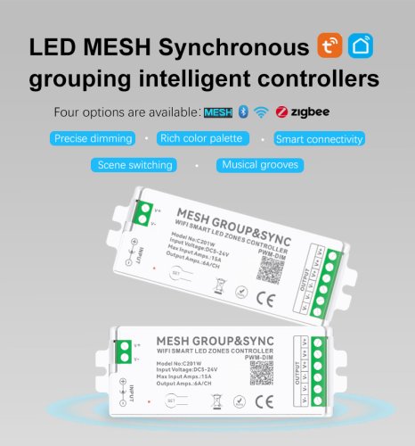 Пульт управління PROLUM 4-Zone; RGB; Wi-Fi; TUYA; TOUCH; Чорний; Series: HomeLink Фото №7