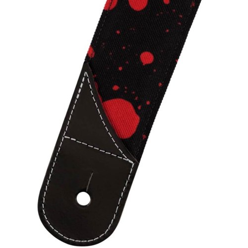 Ремень для гитары STRAP 2" SPLATER BLACK AND RED Фото №2