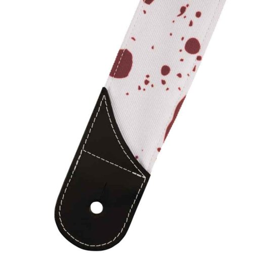 Ремень для гитары STRAP 2" SPLATER RED AND WHITE Фото №2