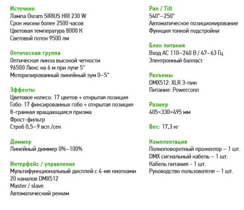 Світлова голова LUX BEAM S230 Фото №6