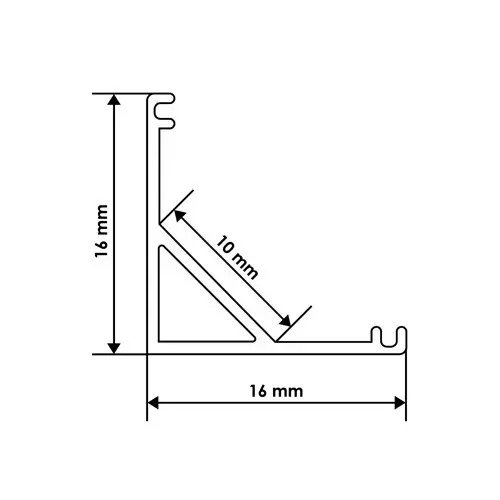 Комплект! Профиль PROLUM™- Радиальный ;Анодированный LPU-16B; Черный Фото №2 Комплект! Профиль PROLUM™- Радиальный ;Анодированный LPU-16B; Черный Фото №2