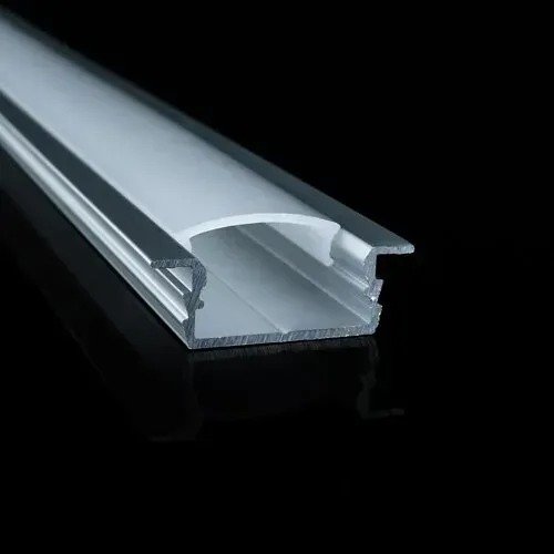 Комплект! Профиль PROLUM™ Врезной; Анодированный+Рассеиватель матовый плоский LPV-7; Серый Фото №2