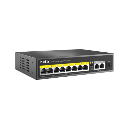 Комутатор P110GH 8xFE PoE, 3xGE (2xUplink, 1xSFP), 120Вт, Некерований Фото №2