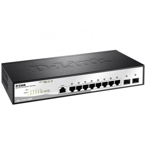 Коммутатор DGS-1210-10/ME 8xGE, 2xSFP Фото №2