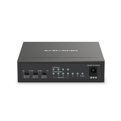 Комутатор MS106LP 6xFE (4xPoE), 40Вт, Некерований Фото №3 Комутатор MS106LP 6xFE (4xPoE), 40Вт, Некерований Фото №3