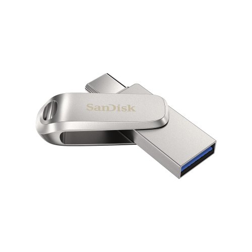 Накопитель 64GB USB 3.1 Type-A + Type-C Dual Drive Luxe Серебряный Фото №2