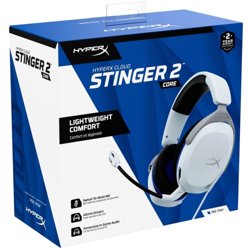 Гарнітура Cloud Stinger 2 Core PS5/PS4, mini-jack, біло-синій Фото №6