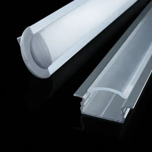 Комплект! Профиль Врезной; Анодированный+Рассеиватель матовый LPV-10A; Серебро Фото №4