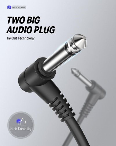 Готовий кабель Guitar Patch Cable Black 6-Pack 15cm EC1048 Фото №2