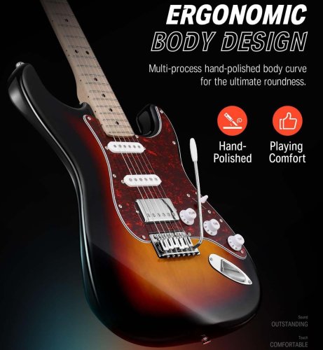 Гитарный набор EC1415 DST-152 Electric Guitar Kit Sunburst Фото №4