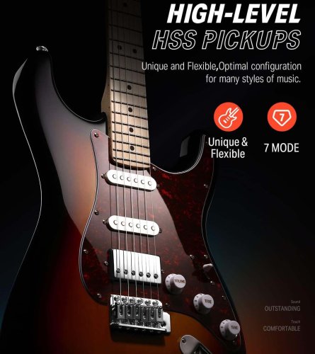 Гитарный набор EC1415 DST-152 Electric Guitar Kit Sunburst Фото №2