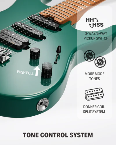 Электрогитара DST-700 HSS Green EC6815 Фото №2