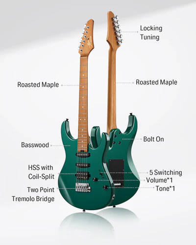 Электрогитара DST-700 HSS Green EC6815 Фото №3