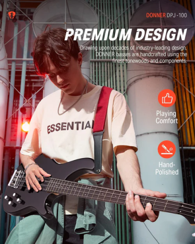Гітарний набір DPJ-100 Electric Bass Guitar Black EC1386 Фото №2