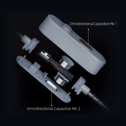 Кабель для наушников M2 Dual Mic Silver-Plated Upgrade Cable Фото №4