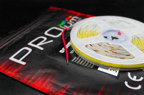 Світлодіодна LED стрічка PROLUM™ 24V; СОВ; 480 LED; IP20; Series "S", Білий (5500-6000К) Фото №5