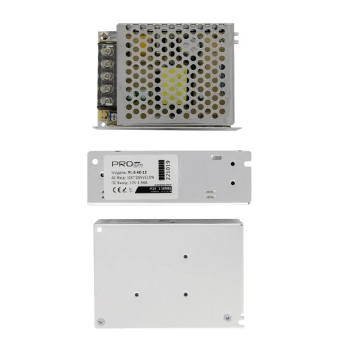 Блок питания PL-S-40-12 12V, 40W, 3.33А, Series "S" Фото №2