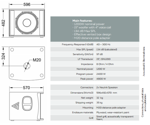Cабвуфер N S18 Фото №4