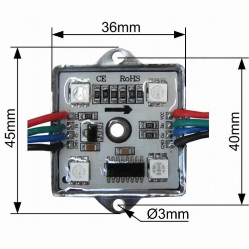 Светодиодный пиксель WL-12V4RGB6803 Фото №2