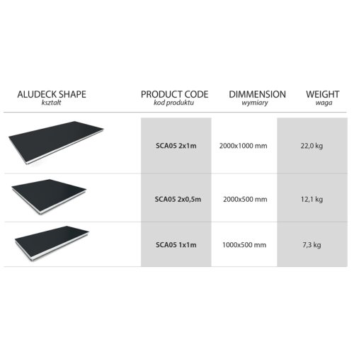 Сценічна платформа AluDeck Spider 1X0,5 SILVER Фото №6 Сценічна платформа AluDeck Spider 1X0,5 SILVER Фото №6