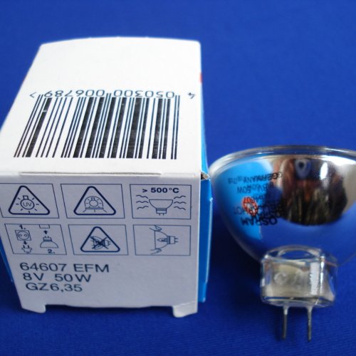 Лампа галогенна 64607 EFM 50W 8V GZ6,35 20X1 OSRAM Фото №5
