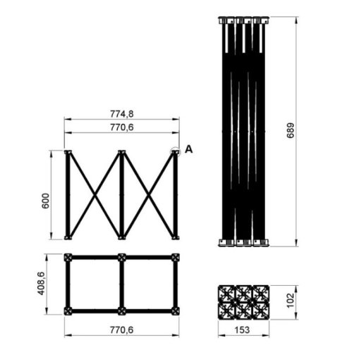 Ніжки для платформи AluDec Spider RISERS 0,5X0,5 60CM BLACK Фото №7