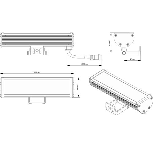 Светильник LED линейный LS Line-3-20-06-P Фото №2