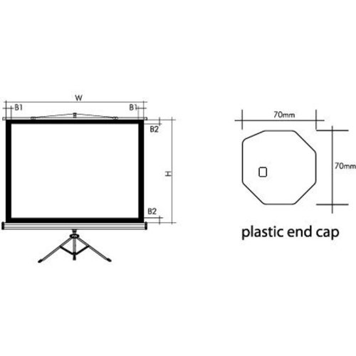 Екран на тринозі 244*183 SRM-1104 Фото №3