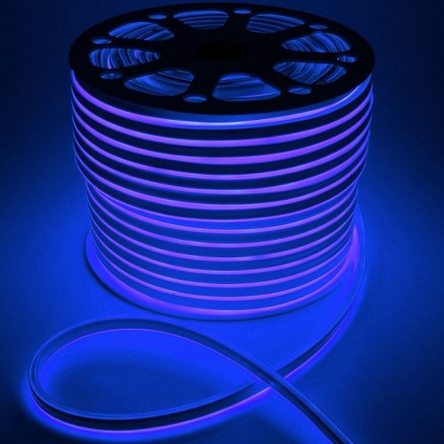 Светодиодный LED гибкий неон 8x16, IP68, 220V, Series "GL", Синий, PRO Фото №3