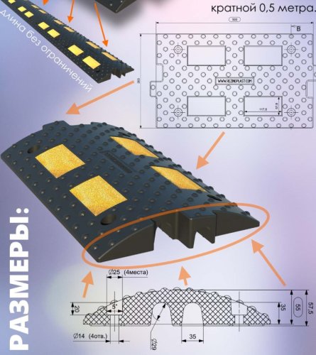 Кабель - канал середній елемент ЛП-300 Фото №6