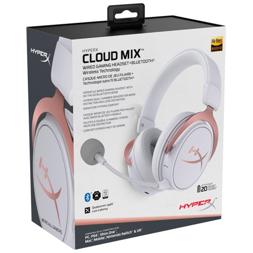 Гарнитура игровая Cloud MIX BT Rose Gold Фото №8
