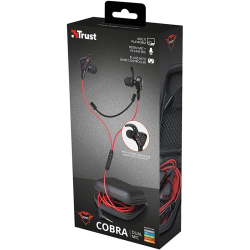 Гарнитура GXT 408 Cobra Multiplatform 3.5mm RED Фото №7