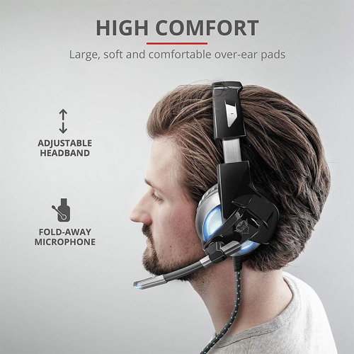 Гарнітура GXT 410 Rune Illuminated 3.5mm+USB BLACK Фото №7