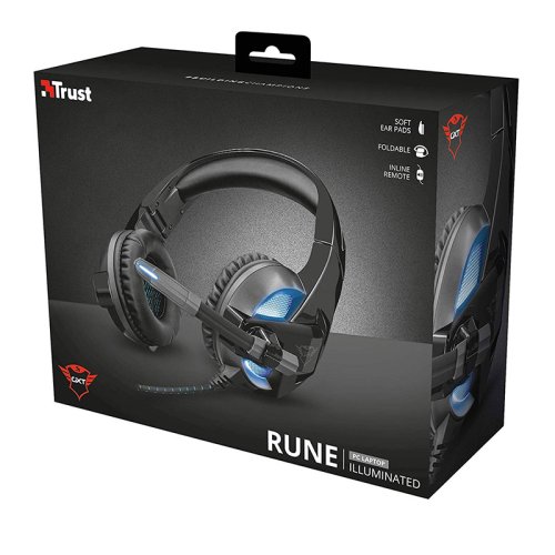 Гарнітура GXT 410 Rune Illuminated 3.5mm+USB BLACK Фото №6