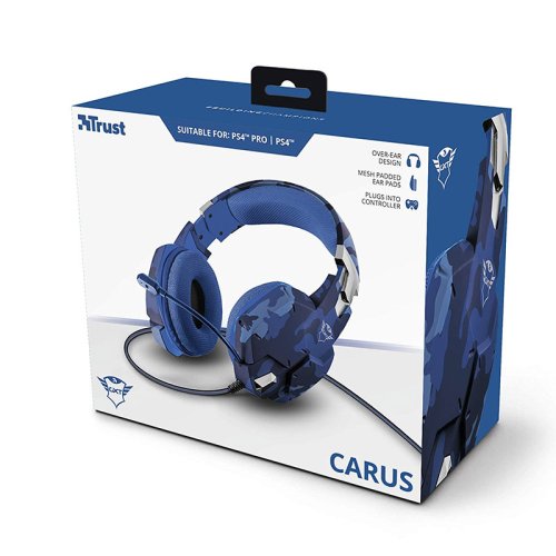 Гарнітура GXT 322B Carus Gaming Headset for PS4 3.5mm BLUE Фото №7