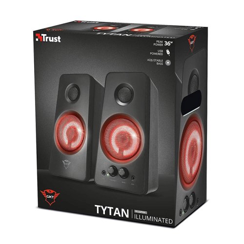Акустична система (Колонки) 2.0 GXT 608 Tytan Illuminated Speaker Set BLACK Фото №6