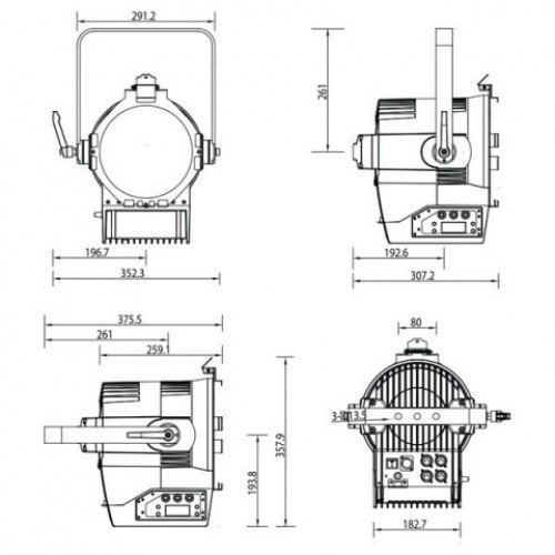 Прожектор Performer 5000 LED Fresnel 3000-4000K Фото №3 Прожектор Performer 5000 LED Fresnel 3000-4000K Фото №3